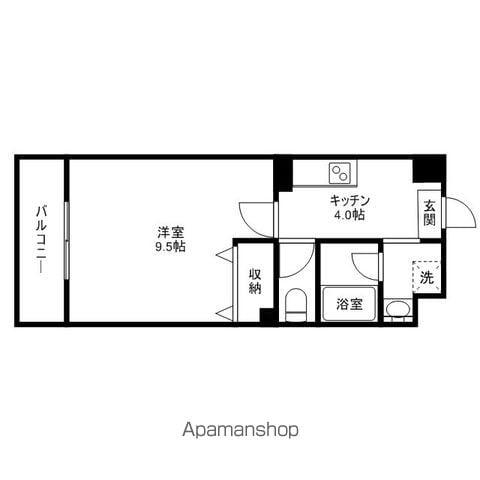 スパシアス榴ヶ岡公園(1K/7階)の間取り写真