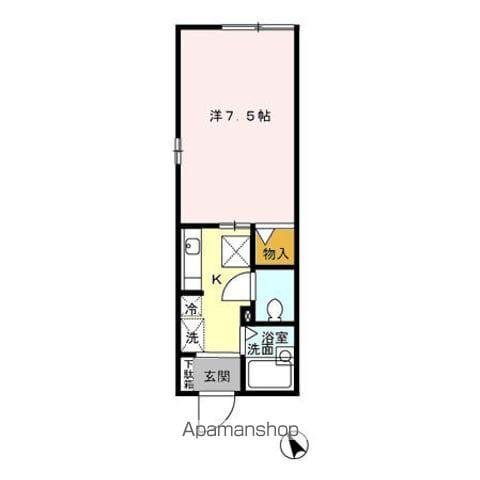 メゾン・エスポワール(1K/1階)の間取り写真