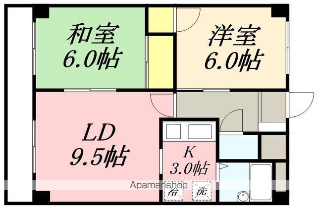 ガーデンパレス五稜郭(2LDK/3階)の間取り写真