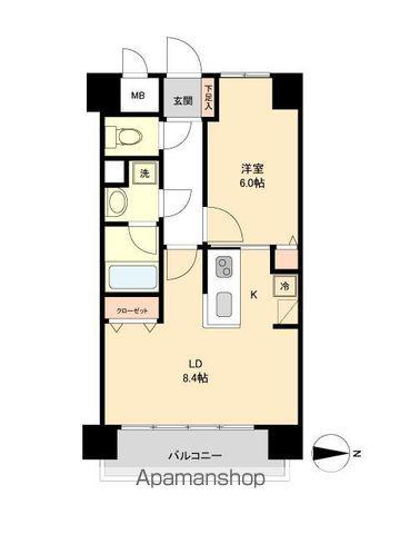 アーバンフラッツ青葉小田原(1LDK/6階)の間取り写真