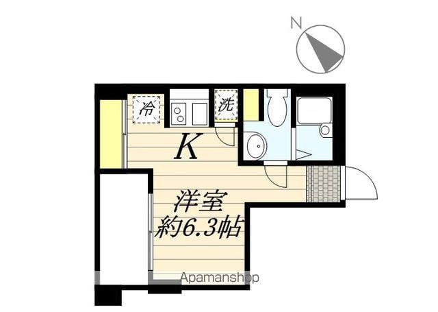 ゼクシア市谷台(ワンルーム/8階)の間取り写真