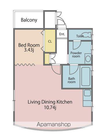 カーサセルベ(1LDK/3階)の間取り写真