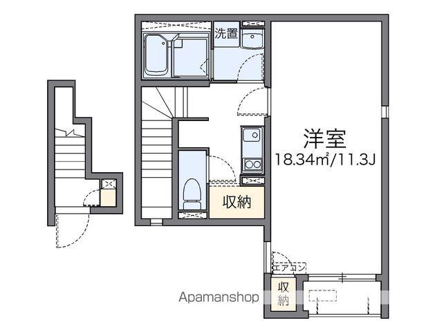 レオネクスト白菊Ⅱ(1K/2階)の間取り写真