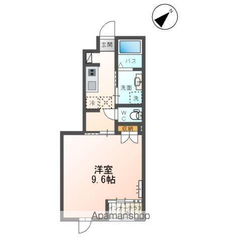 ラ・シルフィード(1K/1階)の間取り写真