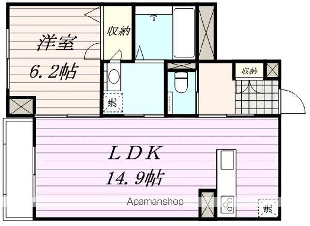R-GRACIA榴ヶ岡(1LDK/4階)の間取り写真