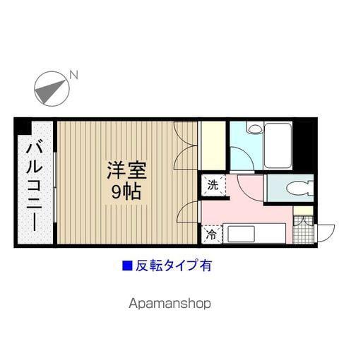 ベルメゾン松波(1K/4階)の間取り写真