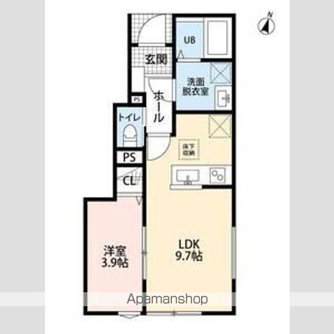 リーブルファイン柏高田(1LDK/1階)の間取り写真