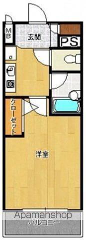 エスリード天神第2(1K/3階)の間取り写真