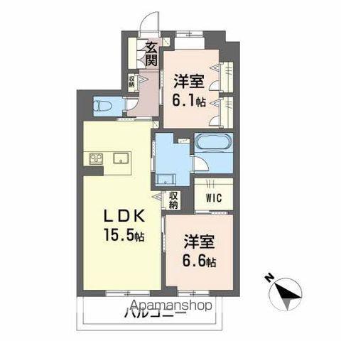 セントラル大町(2LDK/1階)の間取り写真