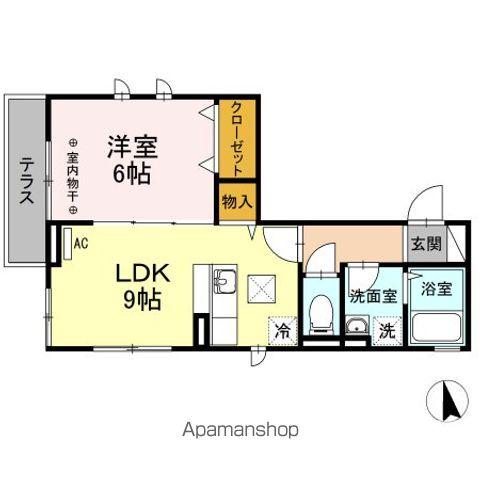 メルベーユ(1LDK/1階)の間取り写真