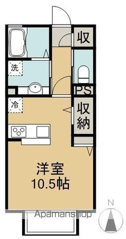 リーリエ(ワンルーム/1階)の間取り写真