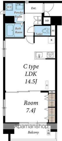 リブリ・グラン関口(1LDK/4階)の間取り写真