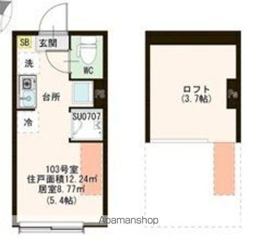 AMEN CORNER 堀切(ワンルーム/1階)の間取り写真