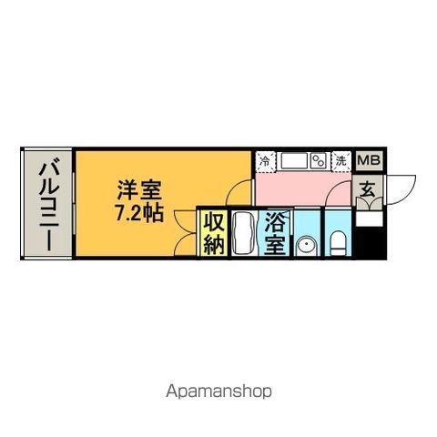 イル ミオ ポスト(1K/10階)の間取り写真