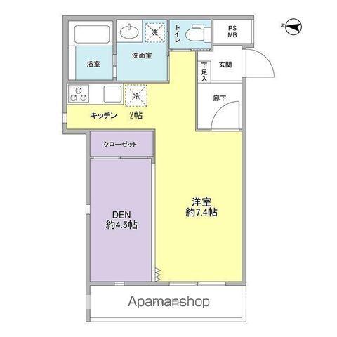 メゾンプリムヴェール(ワンルーム/3階)の間取り写真