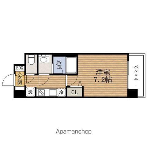 スプランディッド NAMBA サウス(1K/10階)の間取り写真