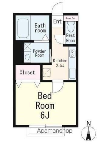 みらくるりーふ(1K/2階)の間取り写真