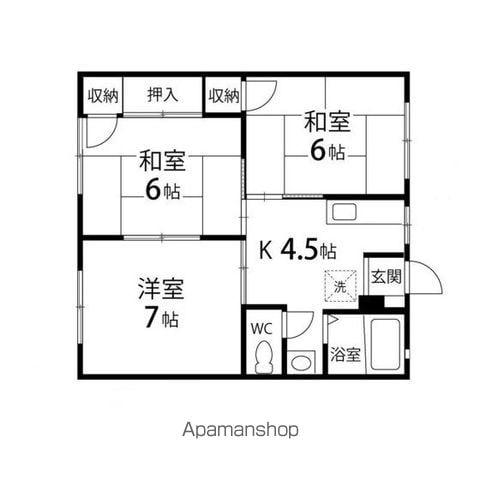 フレグランス南中山H棟(3K/1階)の間取り写真