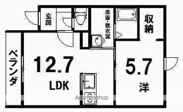PIATTOⅡ(1LDK/3階)の間取り写真
