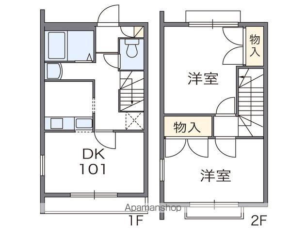 レオパレスクラレット(2DK/1階)の間取り写真
