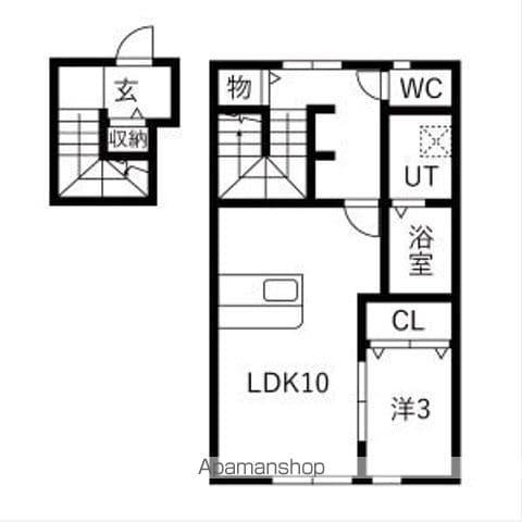 グラージアス(1LDK/2階)の間取り写真