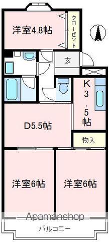 センチュリーマンション(3DK/1階)の間取り写真