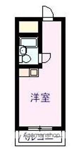 シティールームフラット(ワンルーム/2階)の間取り写真