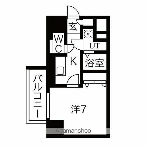 エスリード大須デュオ(1K/7階)の間取り写真