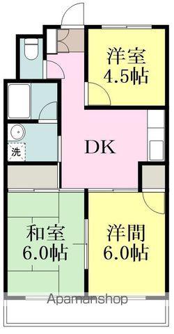 徳和マンション(3DK/3階)の間取り写真