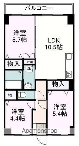 カーサプラティカ(3LDK/5階)の間取り写真