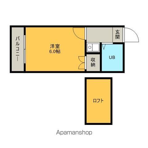 カーサ栄生(1K/1階)の間取り写真
