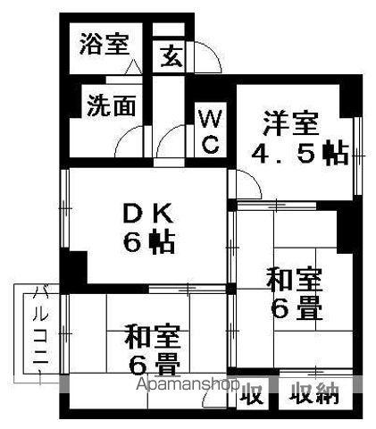 プラドール田川(2LDK/2階)の間取り写真