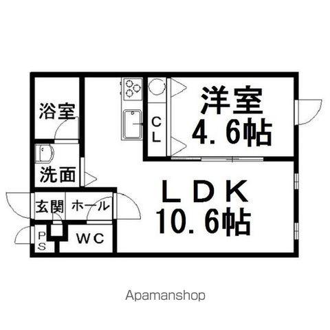ヴァンドーム青葉(1LDK/3階)の間取り写真