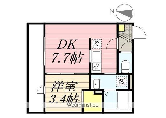 AJ津田沼Ⅳ(1DK/1階)の間取り写真