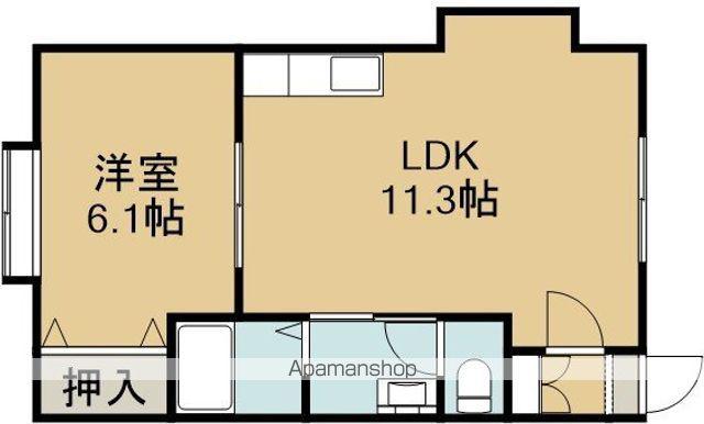 RI・夢(1LDK/2階)の間取り写真