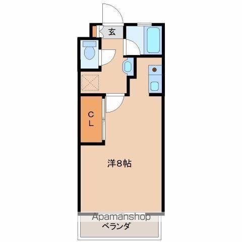 リバティハウス(ワンルーム/1階)の間取り写真