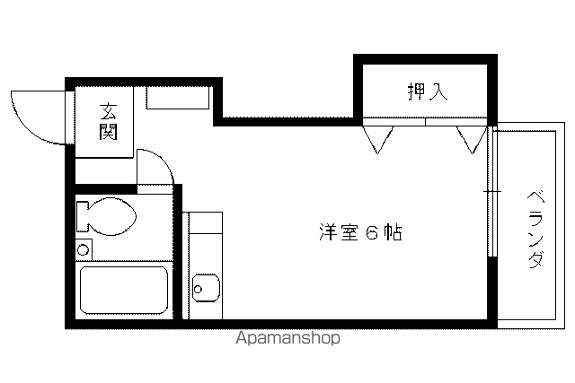 フレール下鴨(ワンルーム/2階)の間取り写真