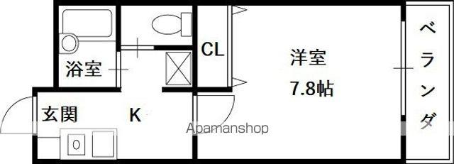 リバティ樋ノ口2(1K/1階)の間取り写真