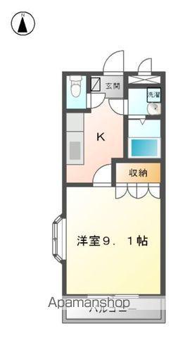 CENT ECLAT UNE(1K/2階)の間取り写真