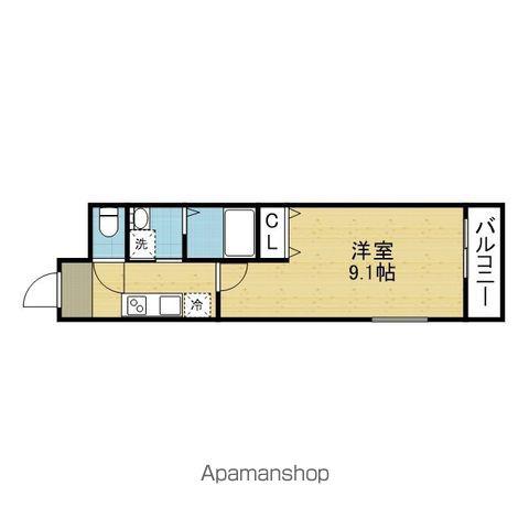 フジパレス鴫野東イースト(1K/1階)の間取り写真
