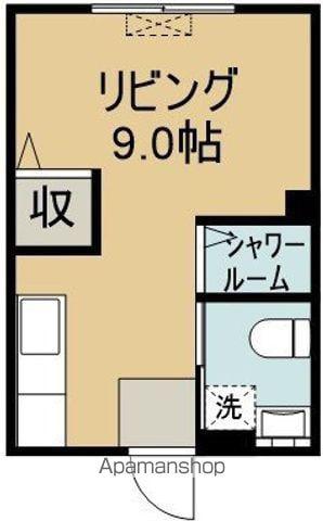 赤とんぼ(1K/2階)の間取り写真