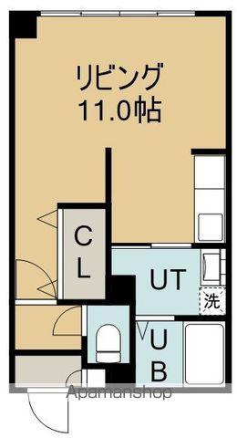 こまばGT(1K/3階)の間取り写真