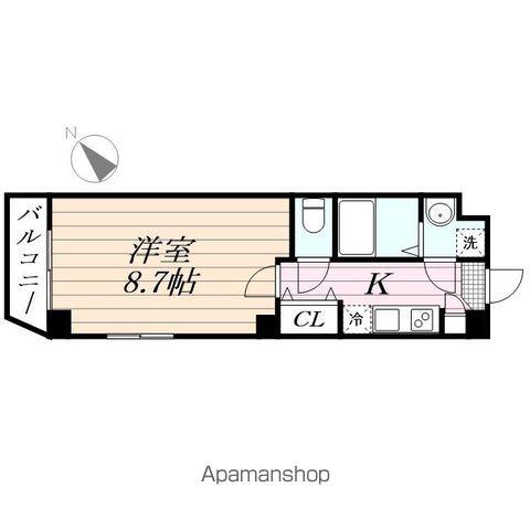 フォルセーヌ本千葉(1K/3階)の間取り写真