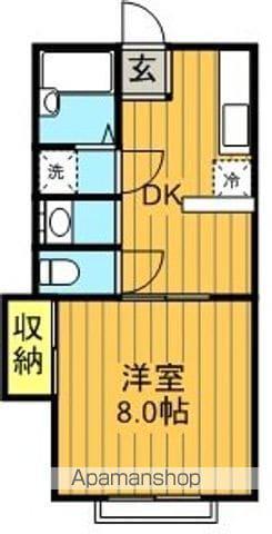 リバーストーン桑野(1K/1階)の間取り写真