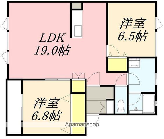 ル・レーヴ(2LDK/1階)の間取り写真