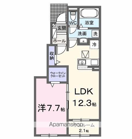 古ケ崎2丁目アパートA(1LDK/1階)の間取り写真