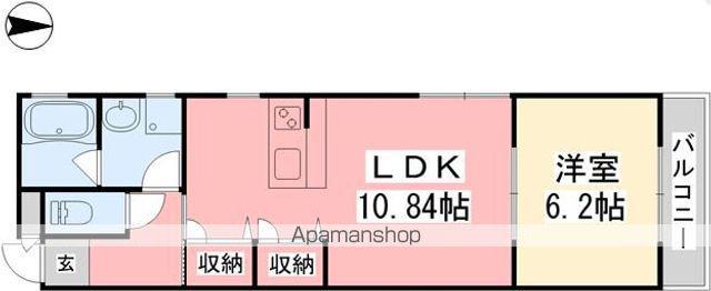 MAISON DU RIRE(1LDK/4階)の間取り写真