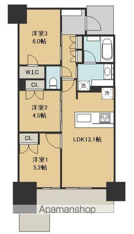 ブランシエラ鹿児島(3LDK/8階)の間取り写真