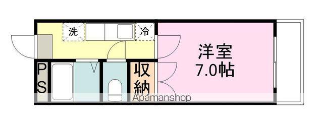 ビューファイン台原(1K/2階)の間取り写真