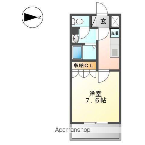 ロイヤルヒルズ(1K/1階)の間取り写真